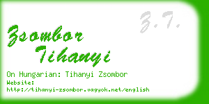 zsombor tihanyi business card